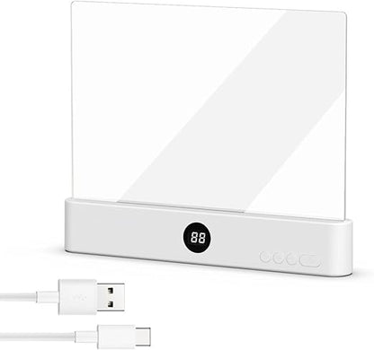 Rechargeable LED Book Reading Light – Flat Panel Reading Lamp with USB Charging, 3 Color Modes, Timer & Eye Protection