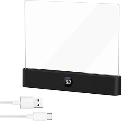 Rechargeable LED Book Reading Light – Flat Panel Reading Lamp with USB Charging, 3 Color Modes, Timer & Eye Protection