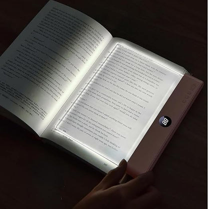 Rechargeable LED Book Reading Light – Flat Panel Reading Lamp with USB Charging, 3 Color Modes, Timer & Eye Protection